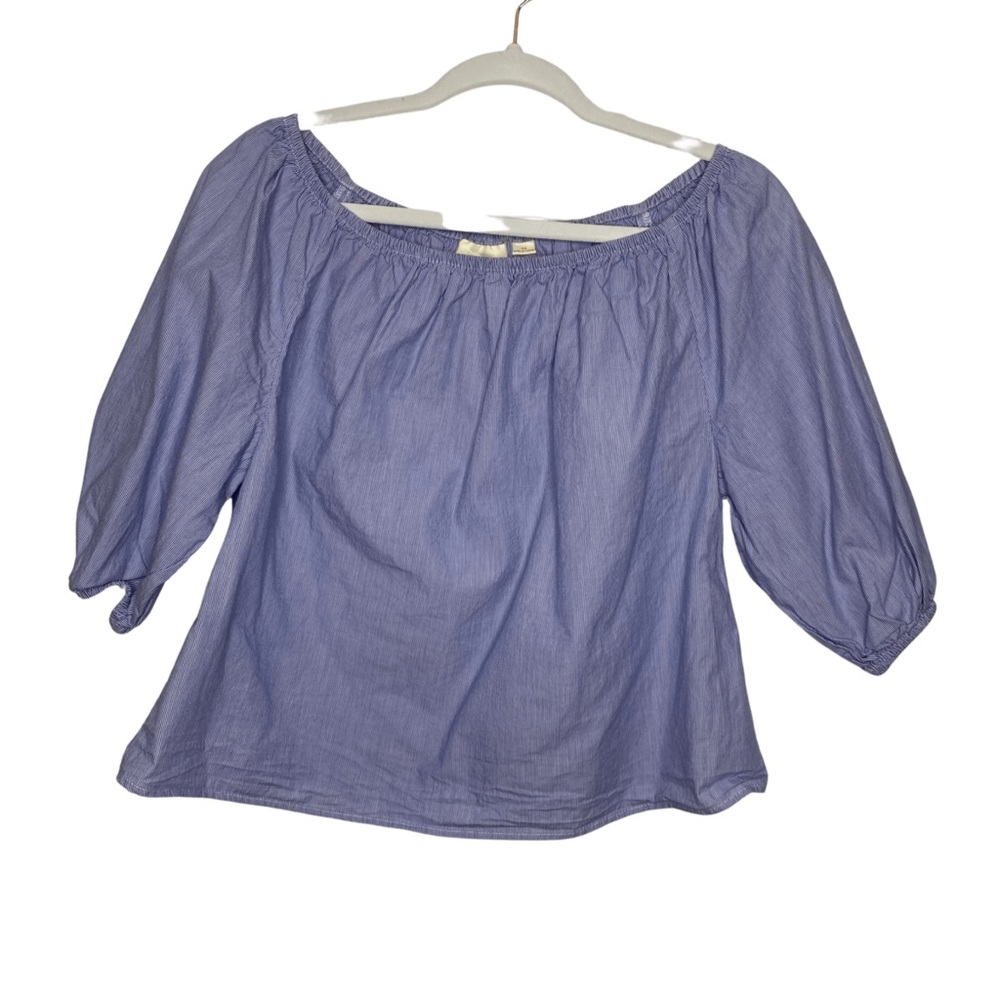 Maeve 3/4 Sleeve Blue &White  Top Size XS